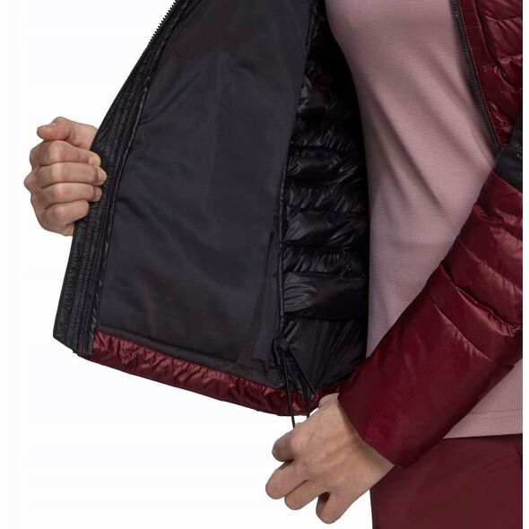 Γυναικείο μπουφάν adidas TERREX Techrock Year-Round Down Hooded Jkt - κόκκινο/μαύρο