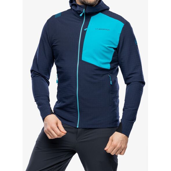 Softshell μπουφάν La Sportiva Descender Storm Jkt - βαθύ μπλε θάλασσας/τροπικό μπλε