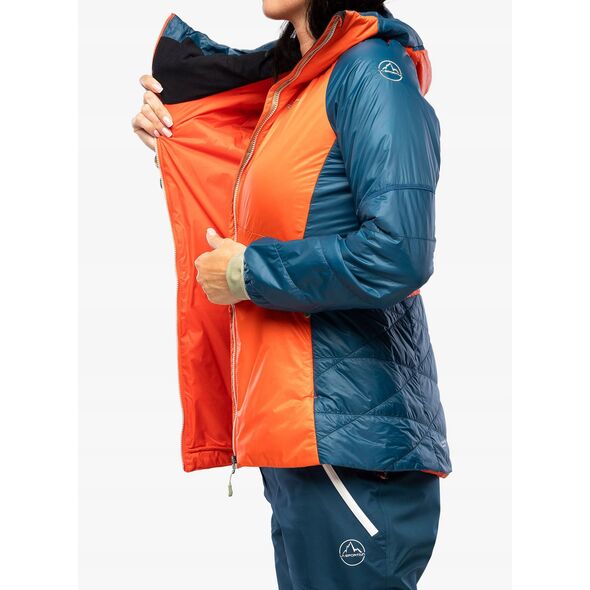 Γυναικείο μπουφάν La Sportiva Alpine Guide Primaloft Hoody - cherry tomato/storm blue