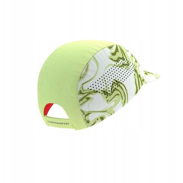 Καπέλο Compressport Pro Racing Cap - πράσινο καμουφλάζ/φλουό κόκκινο