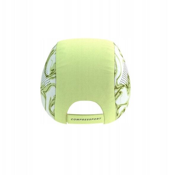 Καπέλο Compressport Pro Racing Cap - πράσινο καμουφλάζ/φλουό κόκκινο