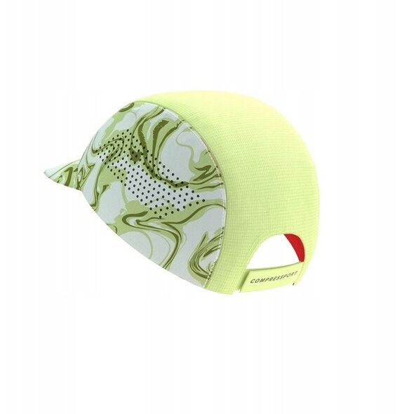 Καπέλο Compressport Pro Racing Cap - πράσινο καμουφλάζ/φλουό κόκκινο