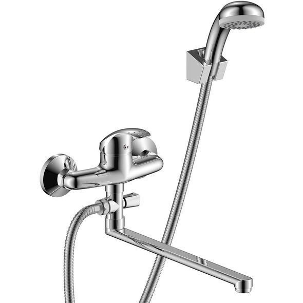 Μπαταρία μπάνιου AQUALINE SHARK 12 C με σωλήνα ντους και κεφαλή