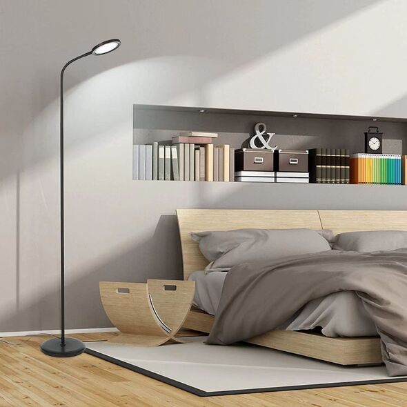 LED επιδαπέδιο φωτιστικό G.LUX, 12W, 3000-5000K, 1100lm, ρυθμιζόμενο, μαύρο