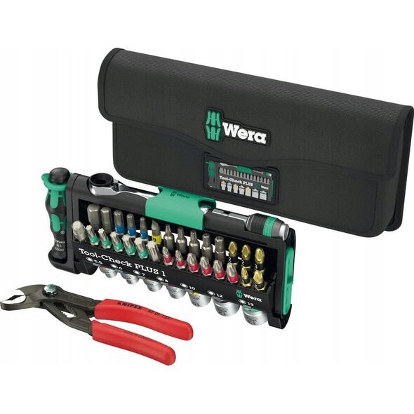 Σετ εργαλείων Wera Tool-Check Combi 1 με θήκη και πένσα Knipex Cobra, 40 τεμ