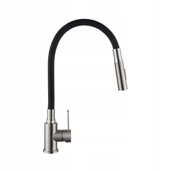 Μπαταρία κουζίνας Invena Dalis, inox/μαύρο BZ-64-043-L