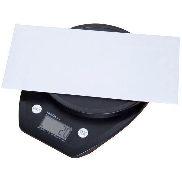 MAUL 1646090, Ηλεκτρονική ζυγαριά κουζίνας, 5 kg, 1 g, Μαύρο, Πλαστικό, Στρογγυλό
