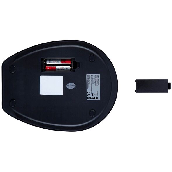 MAUL 1646090, Ηλεκτρονική ζυγαριά κουζίνας, 5 kg, 1 g, Μαύρο, Πλαστικό, Στρογγυλό