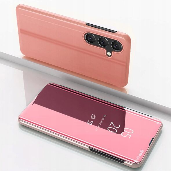 Θήκη Clear View Case για Samsung Galaxy A36 με καπάκι - ροζ
