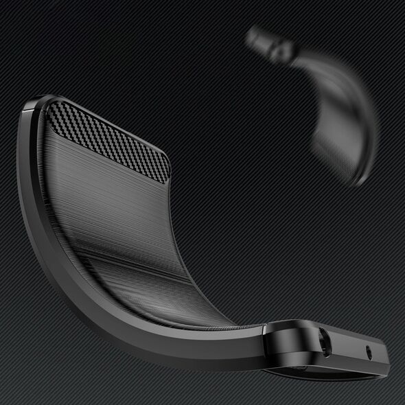 Ελαστική θήκη σιλικόνης Carbon Case για Xiaomi Redmi Turbo 4 / Xiaomi Poco X7 Pro - μαύρη