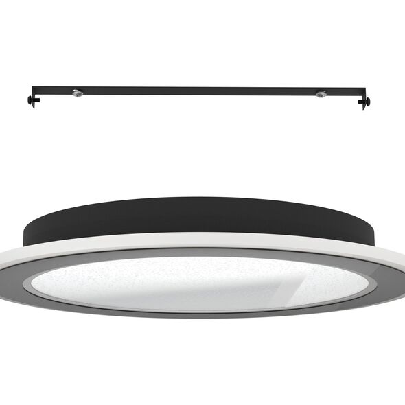 Φωτιστικό οροφής LED EGLO MACCHIONI, 24W, 2700-6500K, 2400lm, μαύρο, O38cm με τηλεχειριστήριο