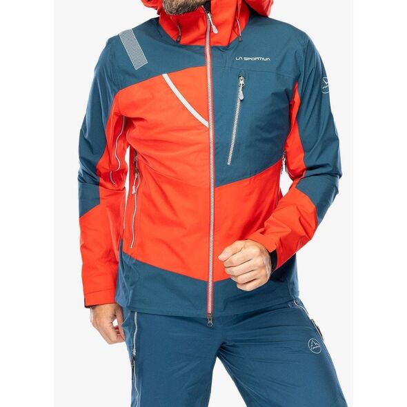 Kurtka z membraną La Sportiva Alpine Guide GTX Jkt - poppy/storm blue