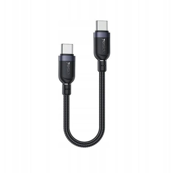 yesido Καλώδιο CA188 60W Type-C/Type-C 0.3m 3A, ΜΑΥΡΟ / CZARNY
