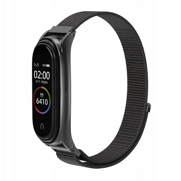 Νάιλον λουράκι για XIAOMI Mi Band 5 / 6 / 7 μαύρο (05)