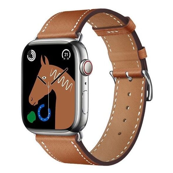 Μαγνητικό λουράκι για Apple Watch FORCELL F-Design FA20 από οικολογικό δέρμα 38 / 40 / 41 mm καφέ