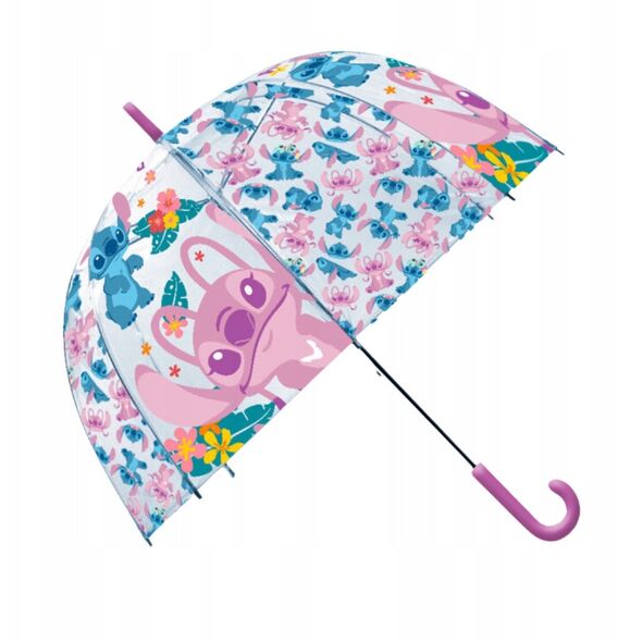 Χειροκίνητη διαφανής ομπρέλα 46cm Stitch ST00085 Kids Euroswan