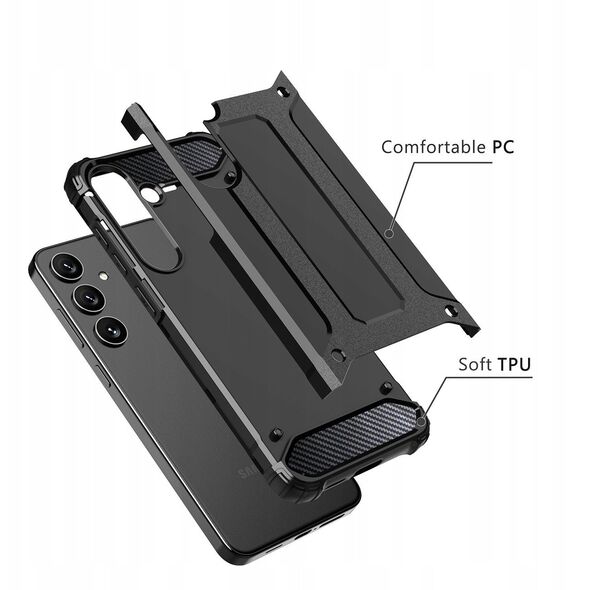 Υβριδική Θήκη Armor για Samsung Galaxy A16 / A16 5G θωρακισμένη υβριδική θήκη - μαύρο