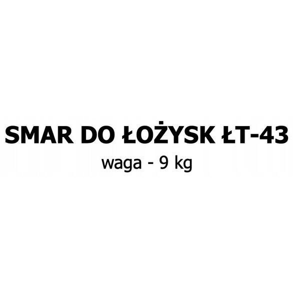 Γράσο για ρουλεμάν λιθίου LITEN LT (9KG), -30/+130°C, DIN 51 502: K3K-30, ISO 6743-9: CCHA-3, NLGI 3
