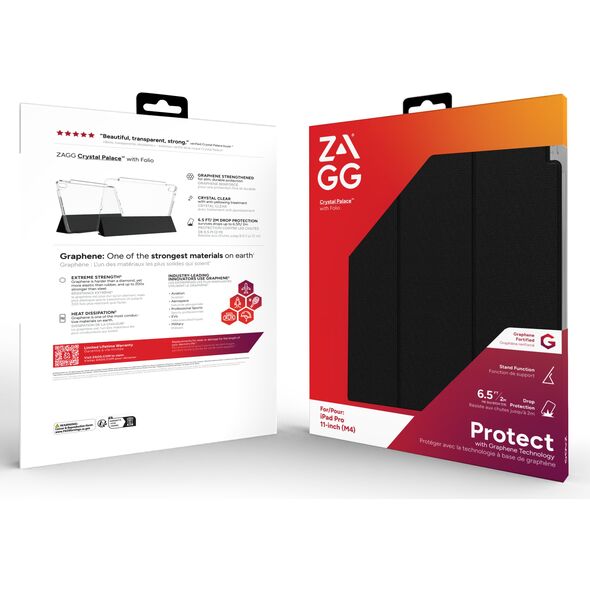 ZAGG Crystal Palace Folio - θήκη για iPad Pro 11" M4 (διάφανη)