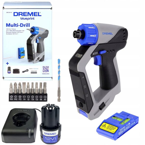 Dremel 3-σε-1 Επαναφορτιζόμενο Κατσαβίδι 12V 2 Ah DD12V-S1