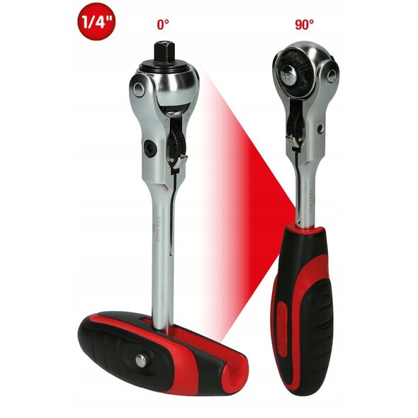 Γαλλικό κλειδί 1/4" με περιστρεφόμενη λαβή T KS TOOLS Modifix Mini