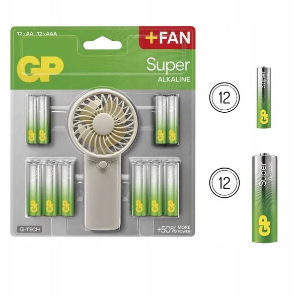 BATERIES GP SUPER 12AA+12AAA+VENTILIATOR