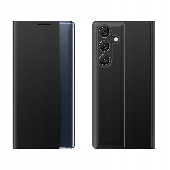 Etui New Sleep Case θήκη με καπάκι με λειτουργία βάσης για Samsung Galaxy A36 - μαύρο