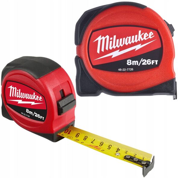 MILWAUKEE ROLLING TAPE 8m SLIM S8 26/25