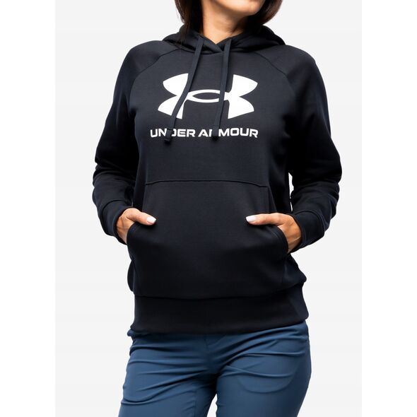 Γυναικεία μπλούζα Under Armour Rival Fleece Big Logo Hoody - μαύρο/λευκό