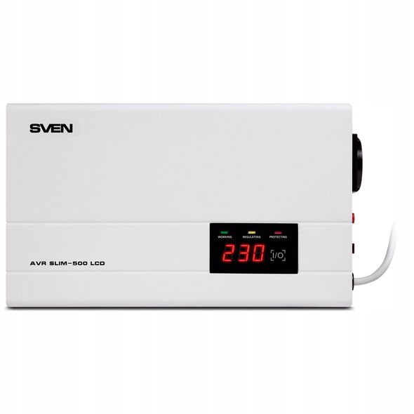 Αυτόματος ρυθμιστής τάσης SVEN AVR SLIM-500 LCD