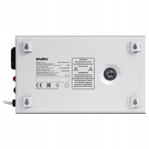 Αυτόματος ρυθμιστής τάσης SVEN AVR SLIM-500 LCD