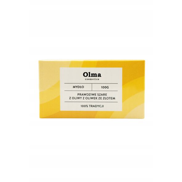 OLMA COSMETICS_Αληθινό γκρι σαπούνι από ελαιόλαδο με χρυσό 100g