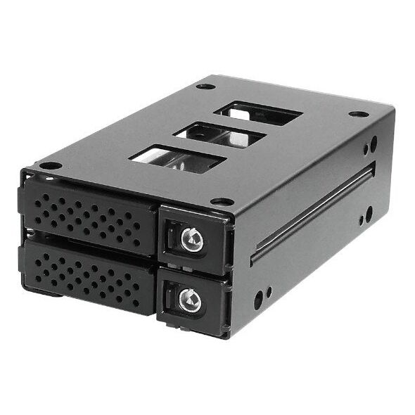 Πίσω πλαίσιο JOUJYE JJ-N-29SS15 για 2 SATA SAS I II III HDD/SSD 6,4cm/2,5Zoll έως 12Gbps Συμπεριλαμβάνονται γωνίες τοποθέτησης για θήκη 5,25Zoll