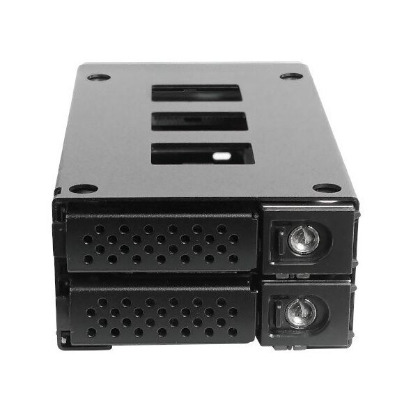 Πίσω πλαίσιο JOUJYE JJ-N-29SS15 για 2 SATA SAS I II III HDD/SSD 6,4cm/2,5Zoll έως 12Gbps Συμπεριλαμβάνονται γωνίες τοποθέτησης για θήκη 5,25Zoll