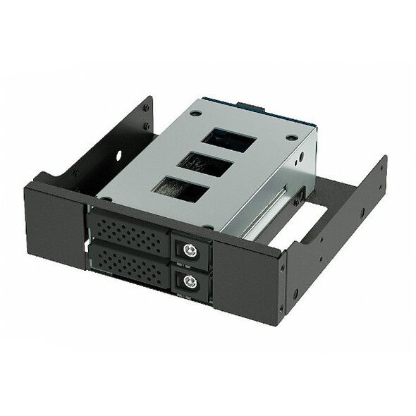Πίσω πλαίσιο JOUJYE JJ-N-29SS15 για 2 SATA SAS I II III HDD/SSD 6,4cm/2,5Zoll έως 12Gbps Συμπεριλαμβάνονται γωνίες τοποθέτησης για θήκη 5,25Zoll