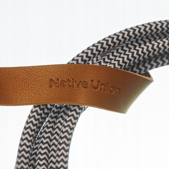 Native Union Belt Cable XL 100W - kabel USB-C - USB-C, 3 m (zebra)