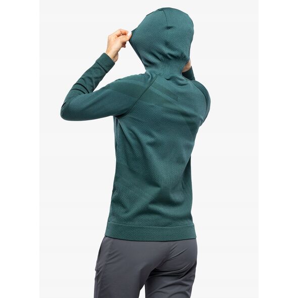Γυναικεία μπλούζα με κουκούλα Brubeck Thermo Wool by Pustelnik - πράσινο