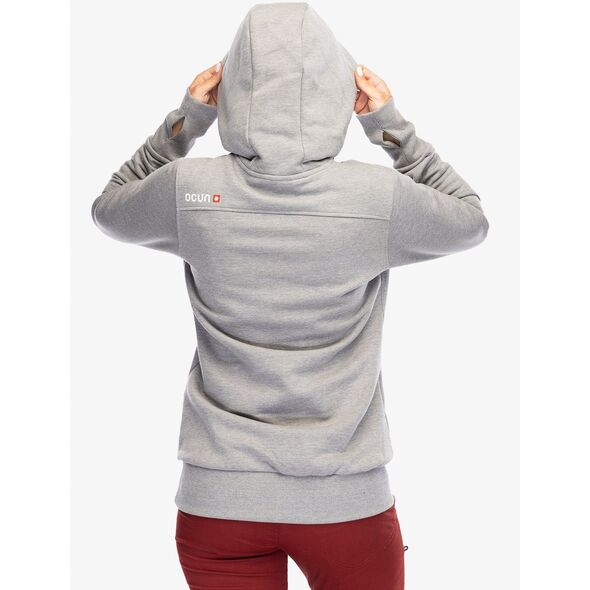 Γυναικεία μπλούζα με κουκούλα Ocun Hoodie - γκρι paloma/silverscone