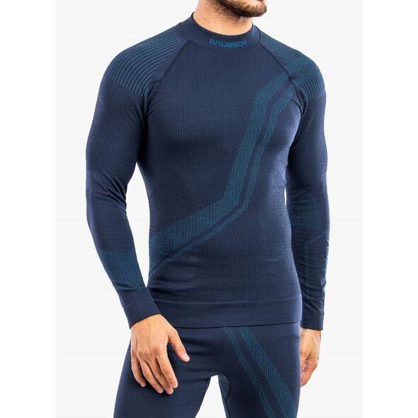 Ανδρική θερμική μπλούζα Brubeck Thermo Wool by Pustelnik - navy blue