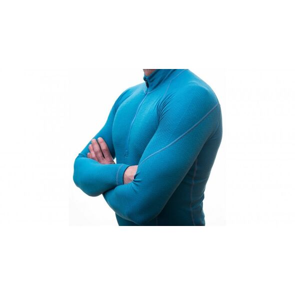 Τεχνική μπλούζα Sensor Merino DF Tee L/S Zip - μπλε