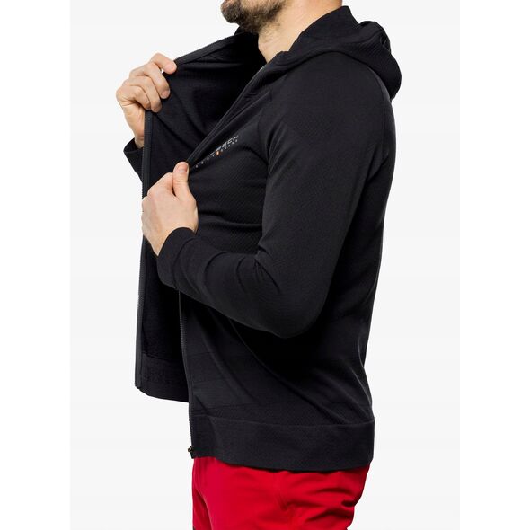 Ανδρική μπλούζα με κουκούλα Brubeck Thermo Wool by Pustelnik - μαύρο