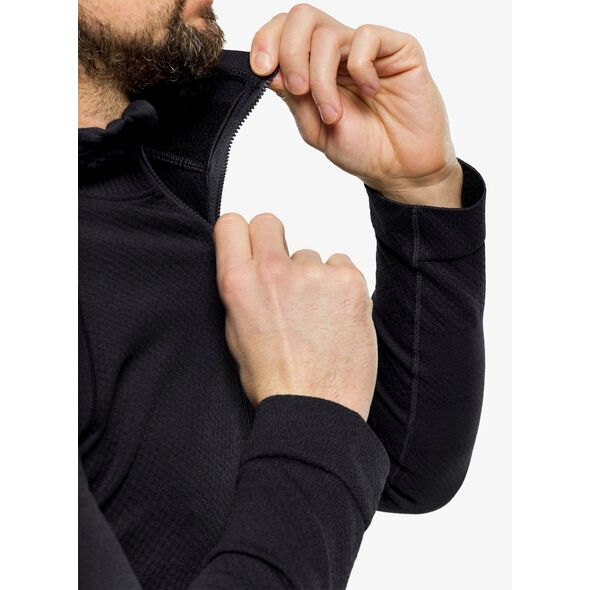 Ανδρική μπλούζα με κουκούλα Brubeck Thermo Wool by Pustelnik - μαύρο
