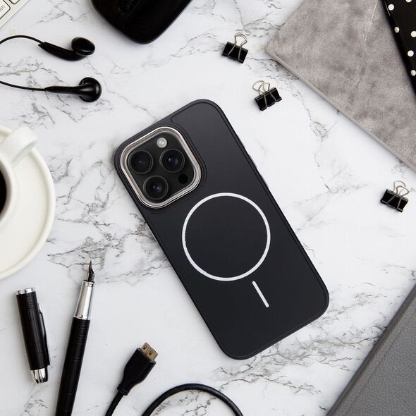 Θήκη FRAME MAG COVER συμβατή με MagSafe για IPHONE 16 μαύρο
