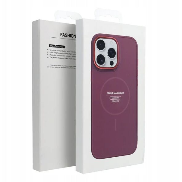 Θήκη FRAME MAG COVER συμβατή με MagSafe για IPHONE 15 PRO magenta