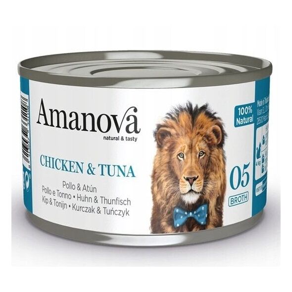 Amanova Κοτόπουλο & Τόνος σε ζωμό κονσέρβα 70g