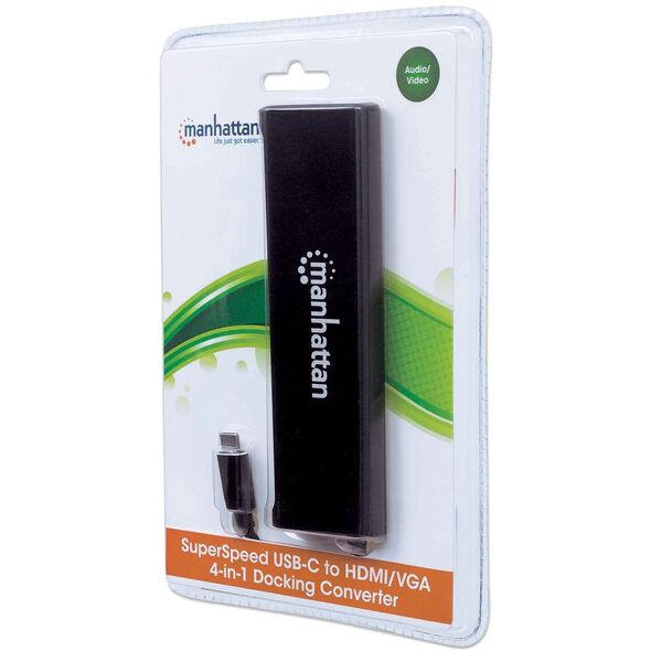 Μετατροπέας Manhattan USB 3.1 Τύπου C σε HDMI/VGA 4-σε-1