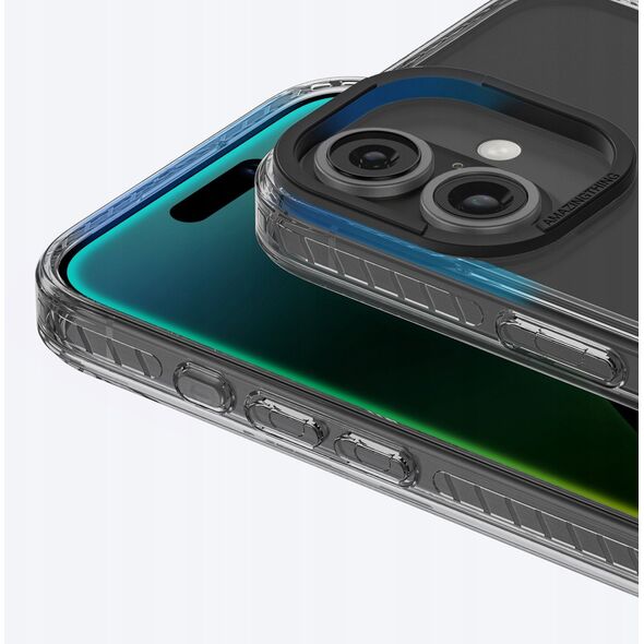 Θήκη σιλικόνης AMAZINGTHING Titan Pro Mag Case με μαγνητικό δακτύλιο για iPhone 16 Plus - μαύρο