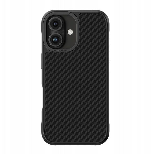 Θήκη θωρακισμένη AMAZINGTHING Titan Max Case με ίνες αραμιδίου 1500D για iPhone 16 - μαύρο