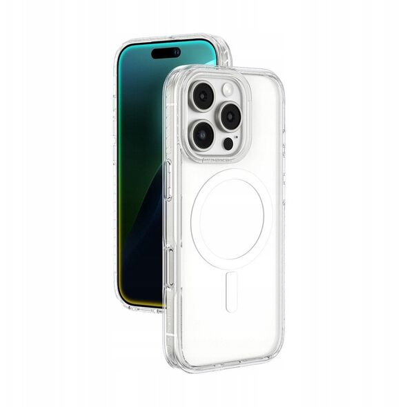 Θήκη σιλικόνης AMAZINGTHING Titan Pro Mag Case με μαγνητικό δακτύλιο για iPhone 16 Pro - διαφανές