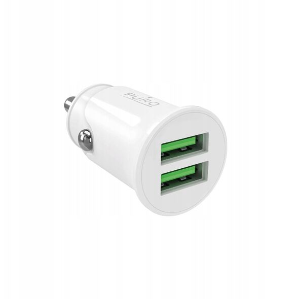 Φορτιστής αυτοκινήτου Puro Pro Lite 2x USB-A 10W - λευκός